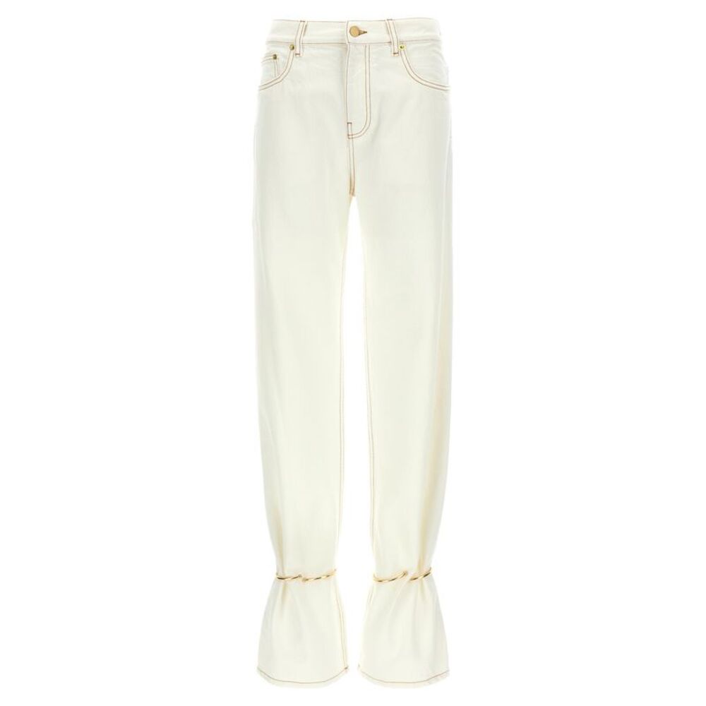 Darkpark White Cotton Straight-Leg Women's Jeans